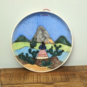 Ceramic Painted Mexican Plate Decor